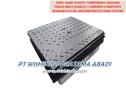 TRACK PAD / TRACK MATS / HDPE HARD PLASTIC TEMPORARY GROUND TRACK MATS PANELS/UHMWPE COMPOSITE ROADWAYS FOR GROUND PROTECTION SYSTEM Perusahaan kami menjual Track Pad / Track Mats yang dirancang sebagai Lintasan Truk & Alat berat lainnya yang biasa digunakan di jalan yang permukaan nya berlumpur ataupun basah - ideal untuk digunakan di lokasi konstruksi,proyek pertambangan,dan lainnya. Alat ini terbuat dari bahan yang kuat dan tahan lama dan dapat menahan tekanan vertikal yang ekstrem. Keunggulan : 1. Buat jalan instan di atas hampir semua jenis lumpur medan, pasir, rawa, medan yang tidak rata atau lunak. 2. Hemat waktu & pekerja dan peralatan yang digunakan saat melakukan pekerjaan yg melalui medan yang sulit. 3. Alternatif unggul jika dibandingkan menggunakan lapisan kayu,fiberglass yang tentunya mudah membusuk, retak ataupun pecah. 4. Mudah ditangani dan diletakkan oleh dua pekerja saja dan tidak perlu untuk gerobak derek yang mahal. 5. Melindungi kendaraan & peralatan dari keausan dan kerusakan yang berlebihan karena beroperasi pada kondisi tanah yang tidak stabil. 6. Menghindari potensi cedera pada pekerja yang terjadi saat mencabut kendaraan & peralatan dari lumpur. 7. Mudah dibersihkan karena pola lug kurang agresif. Sangat tahan lama untuk menahan bobot kendaraan hingga 80 ton. Kami melayani pemesanan dari seluruh wilayah di Indonesia. Distributor Tracking Pad / Track mat indonesia , Supplier Tracking Pad / Track mat HDPE indonesia , Penjual Tracking Pad HDPE , Harga Tracking Pad / Track mat,Spesifikas Tracking Pad / Track mat .