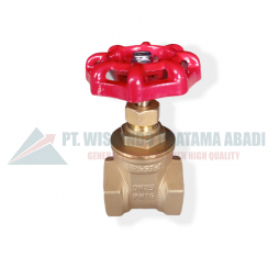 Brass gate valve DN25 atau katup kuningan adalah sebuah perangkat yang terpasang pada sistem perpipaan untuk mengatur laju aliran