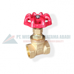 Brass gate valve DN20 Jenis ini didesain untuk membuka dan menutup aliran dengan cara tertutup rapat dan terbuka penuh. Brass gate valve DN20